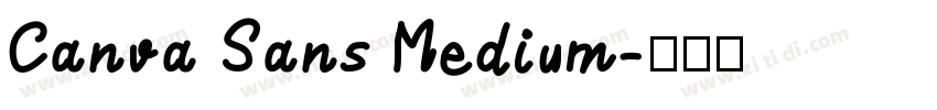 Canva Sans Medium字体转换